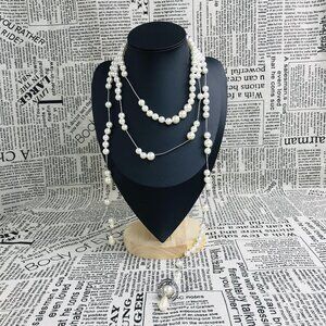 Vivienne Westwood Brooken pearl necklace Silver
